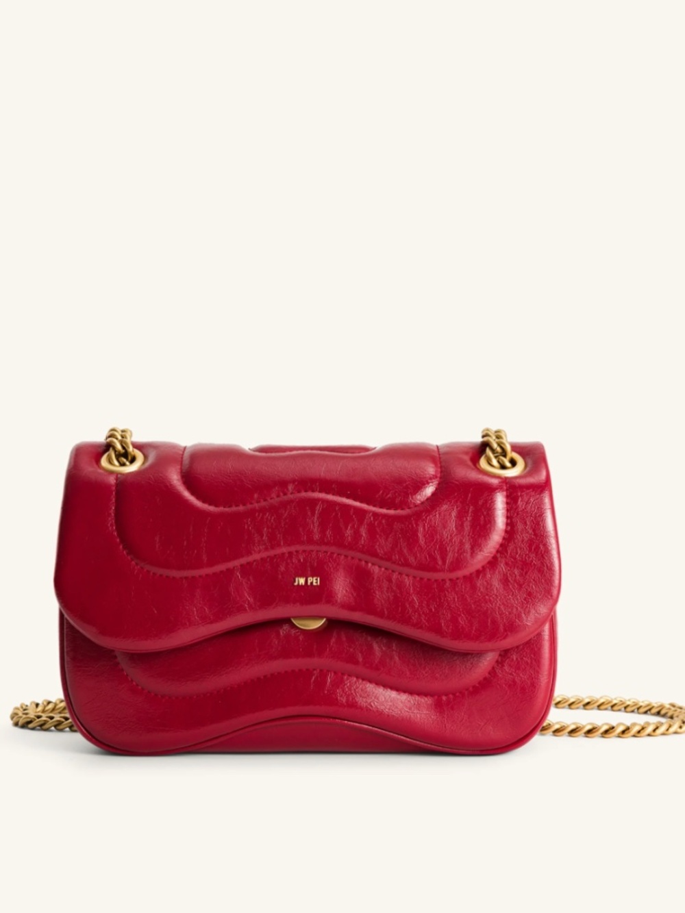 JW PEI Tina Quilted Chain Crossbody - Claret